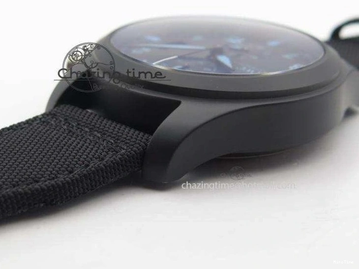 MIROTIME 0404 Comfortable Pilot Chrono IW388003 Real Ceramic ZF 1:1 Best Edition On Black Nylon Strap A 7322